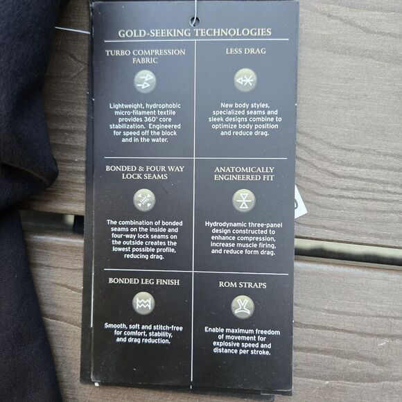 TYR Women's AP12 Closed Back Short John Speed Suit Techsuit Black Sz 24 FINA New - Picture 4 of 5